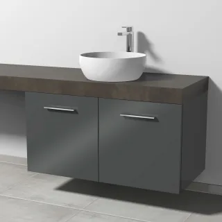 Sanipa Waschtischunterbau mit Türen 2morrow (G2365) 510x1000x520 Anthrazit-Glanz, G236579 G236579