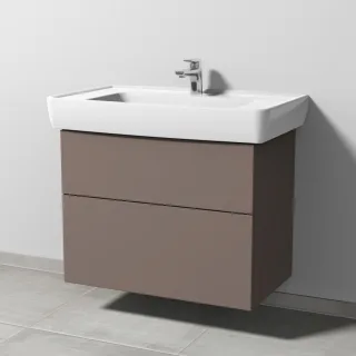 Sanipa 3way Waschtischunterbau zu Laufen Pro A Waschtisch mit 2 Auszügen, Taupe-Matt SP7581T