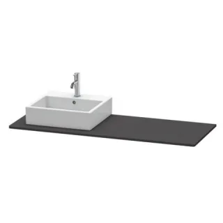 Duravit XSquare Konsole Graphit Supermatt 1400x550x16 mm - XS060GL8080 XS060GL8080