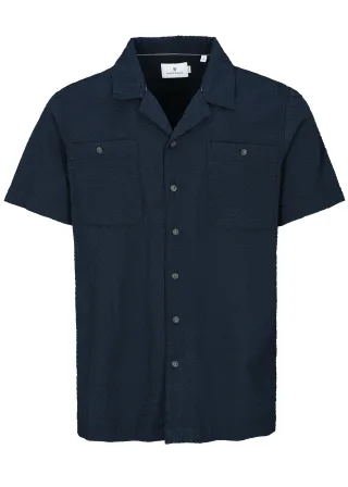 BASEFIELD - He.-Freizeithemd 1/2 Arm night blue - Gr. - XXL
