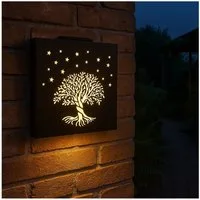 HTI-Living LED Solarleuchte Gartenleuchte Baum Solarleuchte, Ein-/Ausschalter, LED, warmweiß, Solarlampe Gartenlampe Dekolampe