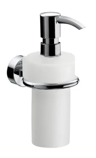 emco rondo 2 Seifenspender Behälter Kunststoff weiss, 245 ml Kunststoff pumpe chrom, chrom, 45210010 452100102