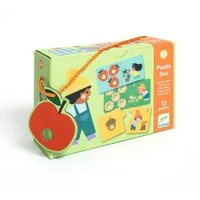 DJECO Puzzle DUO Puzzle: Erste Zahlen bis 6 lernen für Kinder, Puzzleteile, Zuordnungspuzzle