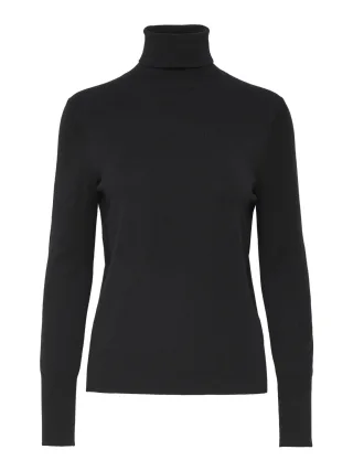 ONLY - ONLVENICE LIFE LS ROLL PULLOVER KNT NOOS black 1 - Gr. - L