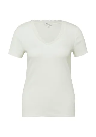 s.Oliver - T-Shirt creme - Gr. - 44