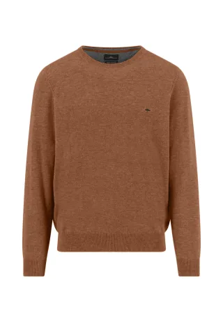 FYNCH-HATTON - O-Neck, Merino Cashmere hazel - Gr. - M