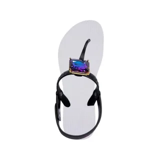 Selena Diamond Blue Flip Flop weiß