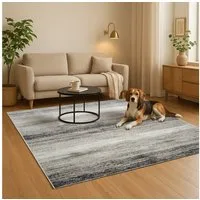 oKu-Tex Teppich Phoenix Wohnzimmerteppich, Kurzflor Beige meliert, Teppich, Höhe: 8,5 mm, besonders weicher Kurzflor, pflegeleicht