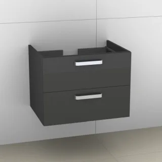 Artiqua 412 Waschtischunterschrank für Daylight K0727, Anthrazit Glanz, 412-WU2L-I01-7065-51 412-WU2L-I01-7065-51