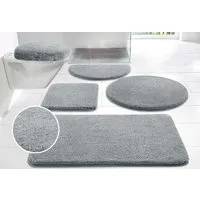 OTTO home Badematte Merida, Badvorleger, Badezimmer Teppich, Höhe 32 mm, rutschhemmend beschichtet, schnell trocknend, strapazierfähig, fußbodenheizungsgeeignet, Kunstfaser, halbrund, Badteppich, Uni Farben, rechteckig, rund & als 2-tlg. Set erhältli