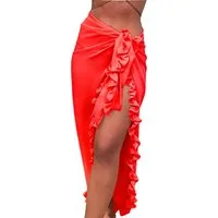nsihing Sarong Damen Strand-Sarong aus – leichtes, Wickelkleid, Strandkleid, halbtransparentes Strandtuch und Wickelrock, Strand-Cover-Up