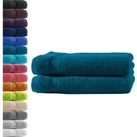 Hometex Premium Textiles Handtuch in Premium Qualität 500 g/m², Feinster Frottier-Stoff 100% Baumwolle, 2x Duschtuch, weich, saugfähig, extra schwer & flauschig