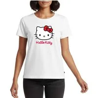 Spreadshirt T-Shirt Hello Kitty Klassisch Mit Schriftzug Frauen Premium T-Shirt (1-tlg)