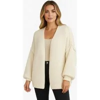 Worldclassca Cardigan Worldclassca Strickjacke Cardigan Uni Open Front Pullover Lang Casual Neue Kollektion - Stilvolle und gemütliche Strickmode für Damen