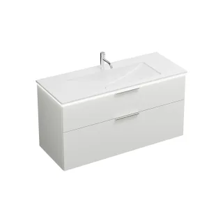 Burgbad Mineralguss Waschtisch-Set Eqio Weiß Matt/Alpinweiss, SEZE122F6014C0001 SEZE122F6014C0001