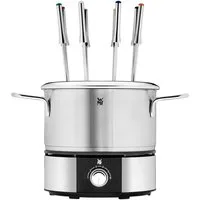 WMF Elektro-Fondue LONO, mit Spritzschutzring, farblich markierte Fondue-Gabeln, 8 Fonduegabeln, 1,2 l, spülmaschinengeeignete Teile, LED-Ring, auch zum Warmhalten verwendbar