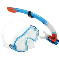 Schildkröt Schnorchel Kinder Schnorchelset Barbados, Taucherbrille Schnorchel Tauchset, blau/orange