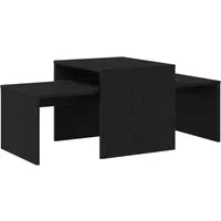 vidaXL Couchtisch Satztische Schwarz Eichen-Optik 100 x 48 x 40 cm Holzwerkstoff (1-St)