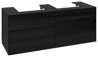Villeroy & Boch Waschtischunterschrank Collaro C07600 1400x548x500mm 4 Ausz. für 2 Waschtisch Black C07600AB