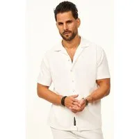 CARISMA Kurzarmhemd Poloshirt mit Struktur als lockeres Sommerhemd Polo T-Shirt Herren Herren Polohemd T-Shirt im Regular-Fit - Strandhemd