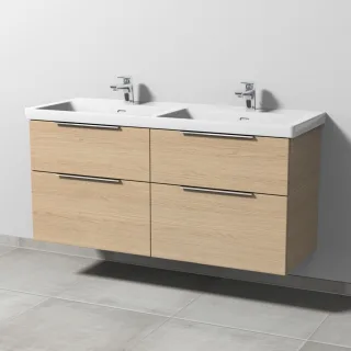 Sanipa 3way Waschtischunterbau zu Villeroy & Boch Subway 3.0 Waschtisch mit 4 Auszügen, Eiche-Nordic UM85148
