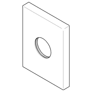 Dornbracht Rosette, eckig Regenbraus 092767009-06 platin matt