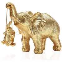 feinlux Tierfigur Tierfigur Tierfigur Deko, Elefant Statue Figure, Mama Geschenk (Set, Dekorationsobjekt, Skulptur), Gesundheit und Kraft, Dekoration für Wohnzimmer(1 Stück)