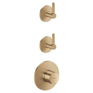 hansgrohe AXOR One Thermostatmodul 48722140 Unterputz, 2 Verbraucher, mit Hebelgriff, brushed bronze