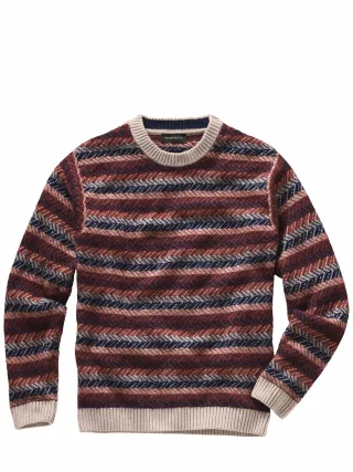 Mey & Edlich Herren Fokus-Pullover Rot 40 % Wolle, 25 % Alpaka, 24 % Polyamid, 11 % Schurwolle