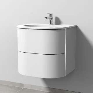 Sanipa 4balance Keramik-Set mit 2 Auszügen, Weiß-Matt, DL40101 DL40101