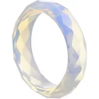 Schmuck Krone Fingerring Ring aus Opalit, facettiert