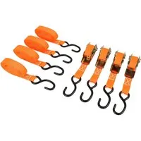 LAS Spanngurt Spanngurt-Set 4-tlg. mit Ratsche und Haken (Set, 4-St)