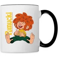 Spreadshirt Tasse Pumuckl Mit Fröhlichem Lachen Tasse Zweifarbig, Keramik