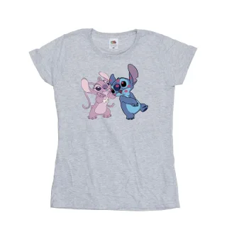 Disney - "Lilo & Stitch Kisses" T-Shirt für Damen (Grau)