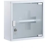 Zedelmaier Medizinschrank Abschließbarer Medizinschrank aus Edelstahl,Medikamentenschrank (YX2001) Magnetverschluss, Kindersicher, abschließbar mit 2 Enden