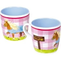 COPPENRATH DIE SPIEGELBURG Kindergeschirr-Set 13339 Melamin-Tasse Mein kleiner Ponyhof