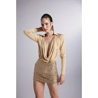 HOLLY LOLLY Blusentop Taylor-Body mit V-Ausschnitt