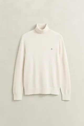 GANT - Rollkragenpullover aus Wolle und Biobaumwolle - Gr. - S