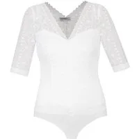 MarJo Dirndlbluse Dirndlbody 'Forsten' Halbarm, Offwhite