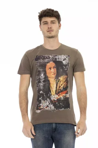 Trussardi Action Braunes Baumwoll Herren T-Shirt