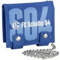 FC Schalke 04 Geldbörse 100% Polyester mit Metallkette, 11 × 9 × 2 cm