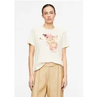 comma Kurzarmshirt T-Shirt Print-T-Shirt mit Flammgarn