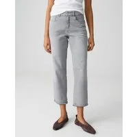 OPUS PANTS Relax-fit-Jeans MELLY RELAX Barrel Fit mit Powerstretch Mid Rise verdeckter Zip-Fly, weicher Griff, authentische Waschung