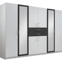 Wimex Kleiderschrank Diver Drehtürenschrank mit Spiegel, 180, 225 o. 270cm breit Bestseller Schlafzimmerschrank wahlweise 3 Innenausstattungen