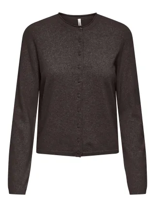 ONLY CARMAKOMA - CARLOYAL LS O-NECKBU CARDI KNT NOOS Chocolate Torte - Gr. - 52