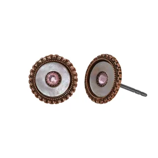 konplott - Ohrstecker - Lost And Found braun/pink/orange