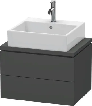 Duravit L-Cube Konsolenwaschtischunterbau wandhängend Graphit Matt 620x477x400 mm - LC580504949 LC580504949