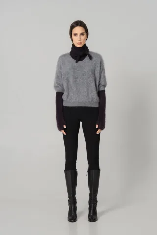 (THE MERCER) N.Y. - Schal velvet purple - Gr. - ONE SIZE