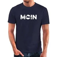 MoonWorks Print-Shirt Herren T-Shirt Moin Möwe Hamburg Nordisch Norden Dialekt Guten Morgen mit Print