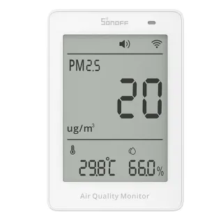 SONOFF SAWF-07P AirGuard PM2.5/PM10 Matter Over WiFi Air Quality Monitor Sound Light Alarm Temperature Humidity Matter C